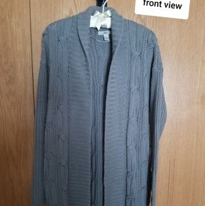 Bass sweater cardigan. Grey, soft, so cozy